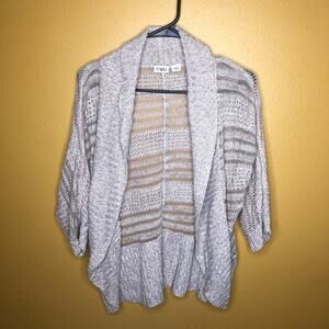 Cato Oatmeal Lightweight Sweater Cardigan, S